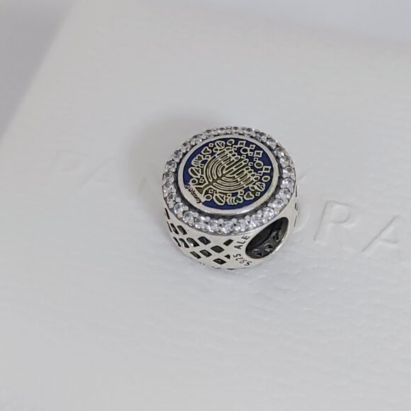 Pandora 2022 Minnie Mouse Hanukkah Menorah Bead Charm S925 Silver with box - Picture 3 of 5